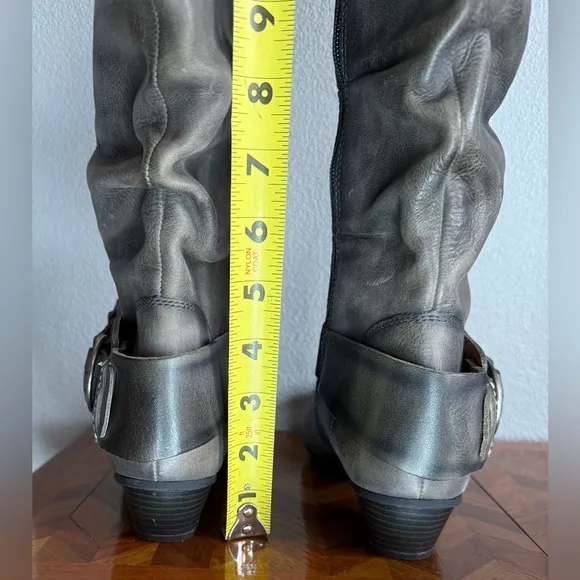 Pikolinos mid-calf gray distressed slouch boots size 38