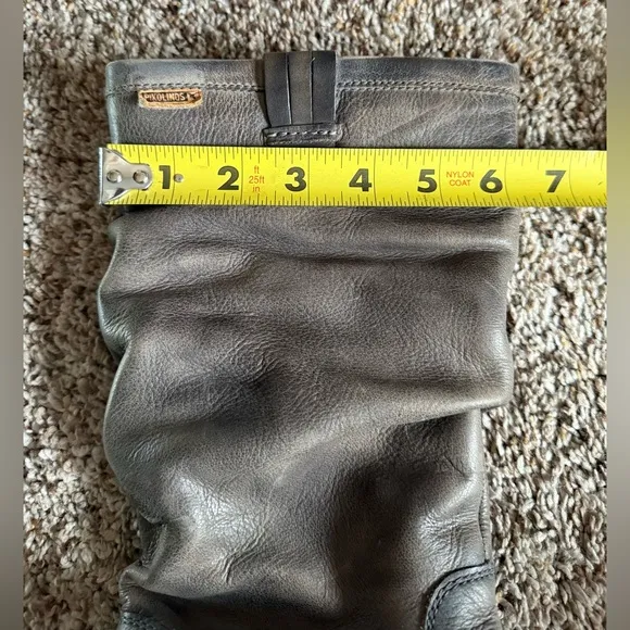Pikolinos mid-calf gray distressed slouch boots size 38