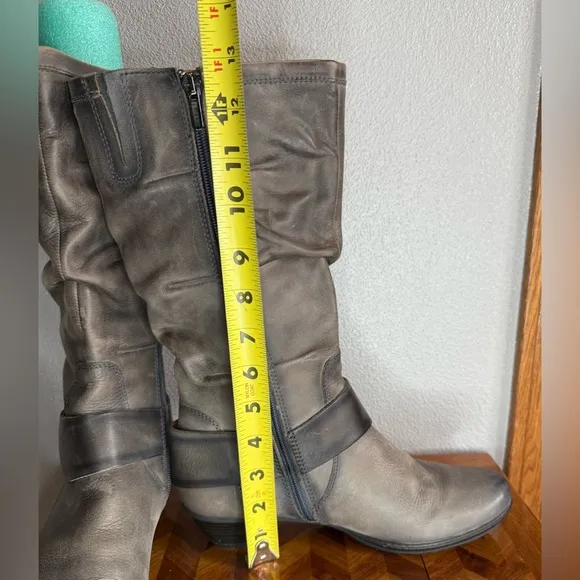 Pikolinos mid-calf gray distressed slouch boots size 38