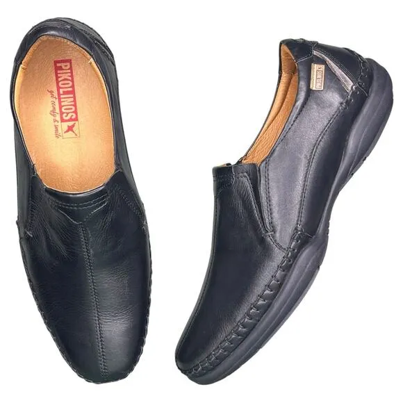 Pikolinos San Telmo Men's Slip on Loafers Black Driving Moccasins 43 US 9.5-10