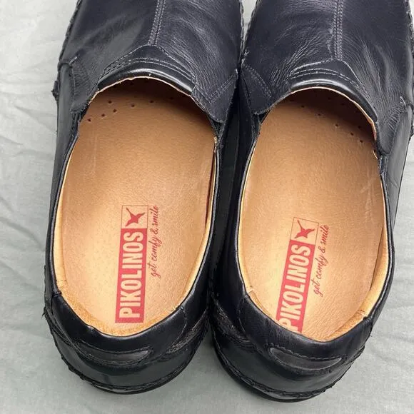 Pikolinos San Telmo Men's Slip on Loafers Black Driving Moccasins 43 US 9.5-10