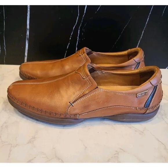 Pikolinos San Telmo Men's Slip on Loafers Brown Driving Moccasins 43 US 9.5-10