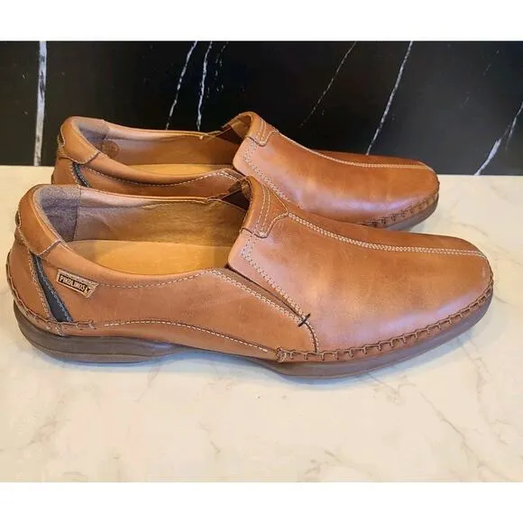 Pikolinos San Telmo Men's Slip on Loafers Brown Driving Moccasins 43 US 9.5-10