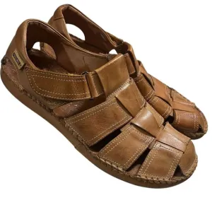 PIKOLINOS Tarifa‎ Fisherman Sandals Men's Size 45 US 11-11.5 Brown Leather