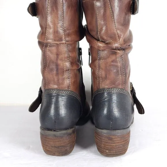 PIKOLINOS Women's Le Mans 39 US8-8,5 Brown Leather Mid-Calf Riding Boots