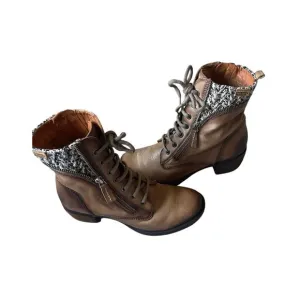 Pikolinos Womens/Teen Le Mans Leather Lace up Ankle Boots Sienna Size 37 6.5