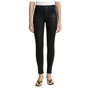 PISTOLA Coated Skinny Jeans | Aline High Rise Night Sky Black Stretch Denim EUC