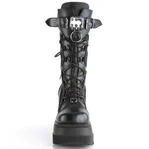 Platform Lace Up Gothic Wedge Boots