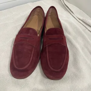 Polo by RALPH LAUREN burgundy suede penny loafers - 8.5