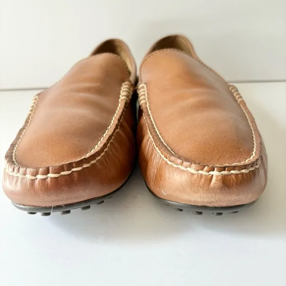 Polo Ralph Lauren Brown Leather Driving Loafers Woodley Slip On Shoes
