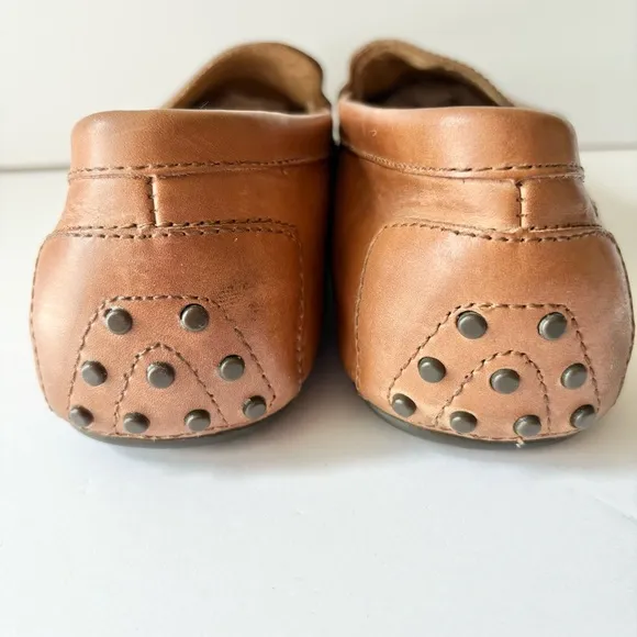 Polo Ralph Lauren Brown Leather Driving Loafers Woodley Slip On Shoes