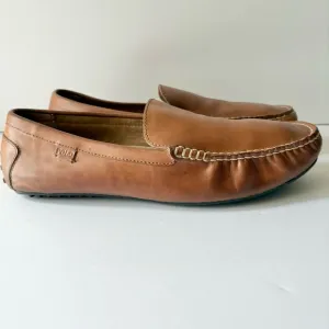 Polo Ralph Lauren Brown Leather Driving Loafers Woodley Slip On Shoes