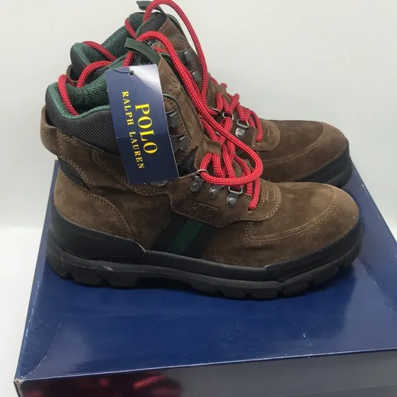 Polo Ralph Lauren Menś panelled lace-up boots Size 9D