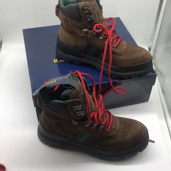 Polo Ralph Lauren Menś panelled lace-up boots Size 9D