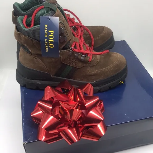 Polo Ralph Lauren Menś panelled lace-up boots Size 9D
