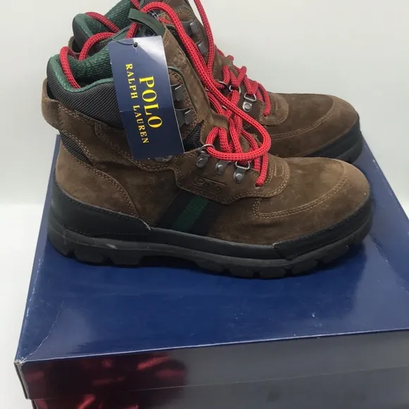 Polo Ralph Lauren Menś panelled lace-up boots Size 9D