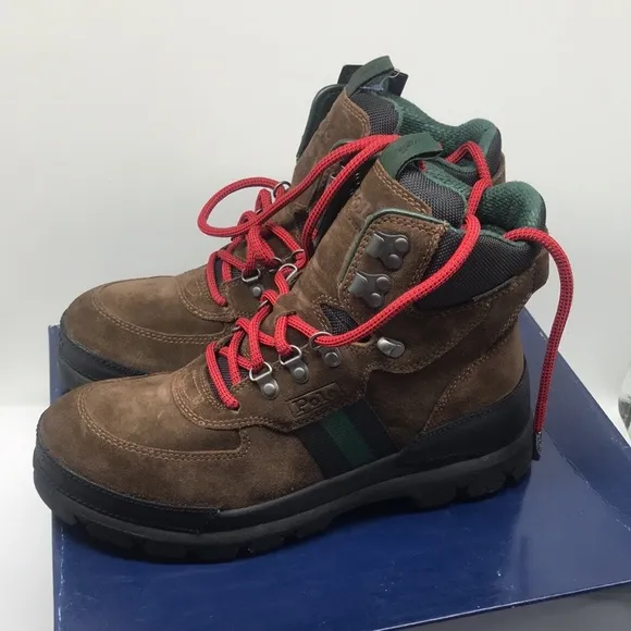 Polo Ralph Lauren Menś panelled lace-up boots Size 9D