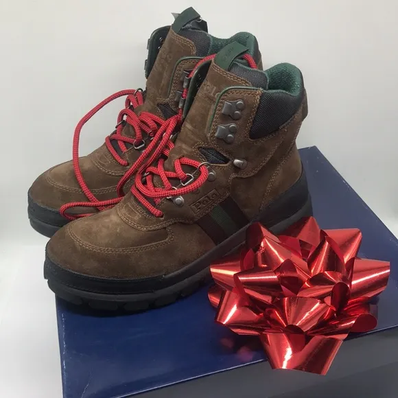 Polo Ralph Lauren Menś panelled lace-up boots Size 9D