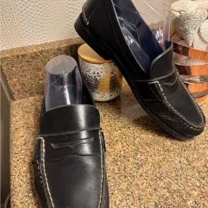 Polo‎ Ralph Lauren men’s black leather Penny loafers made in Brazil size 9D