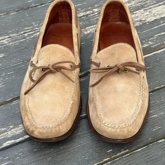 Polo Ralph Lauren Moccasin Shoes Slip On Suede Tan Driving Loafers Mens 11 D