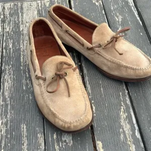 Polo Ralph Lauren Moccasin Shoes Slip On Suede Tan Driving Loafers Mens 11 D