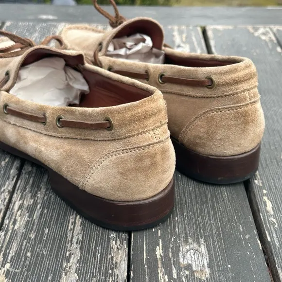Polo Ralph Lauren Moccasin Shoes Slip On Suede Tan Driving Loafers Mens 11 D