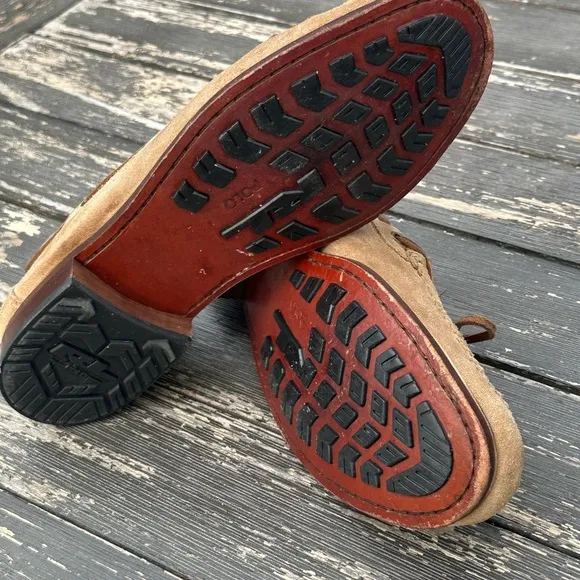 Polo Ralph Lauren Moccasin Shoes Slip On Suede Tan Driving Loafers Mens 11 D