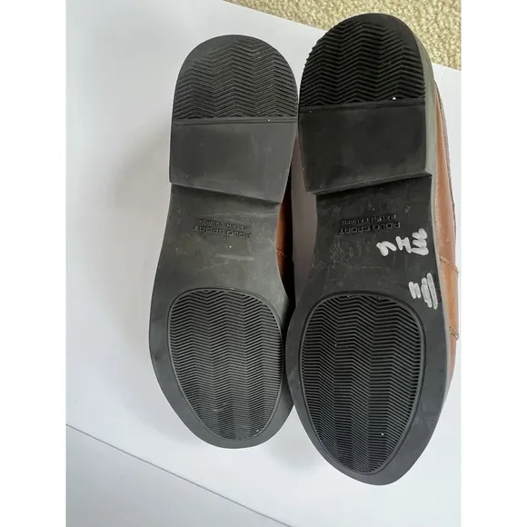 Polo Ralph Lauren Sport Leather Penny Loafers Slip On Mens 13D‎ Brown Academia