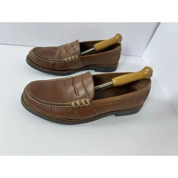 Polo Ralph Lauren Sport Leather Penny Loafers Slip On Mens 13D Brown Academia