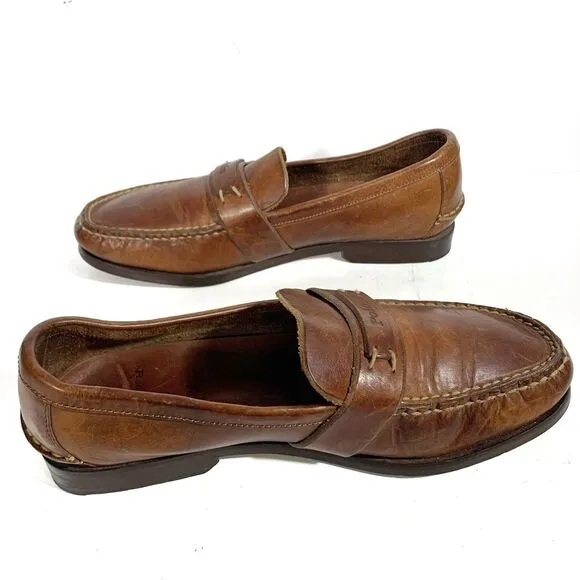 Polo Ralph Lauren Vintage Penny Loafers Mens Size 9D Made In Brazil