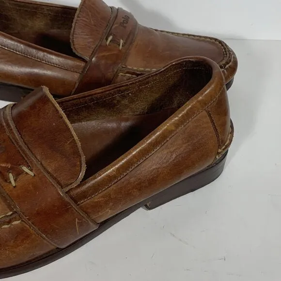 Polo Ralph Lauren Vintage Penny Loafers Mens Size 9D Made In Brazil