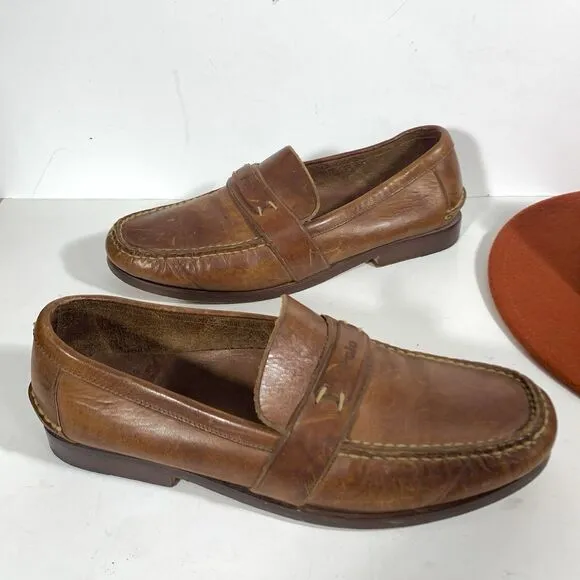 Polo Ralph Lauren Vintage Penny Loafers Mens Size 9D Made In Brazil