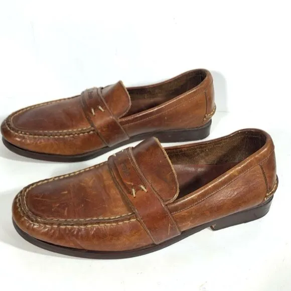 Polo Ralph Lauren Vintage Penny Loafers Mens Size 9D Made In Brazil