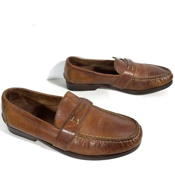 Polo Ralph Lauren Vintage Penny Loafers Mens Size 9D Made In Brazil