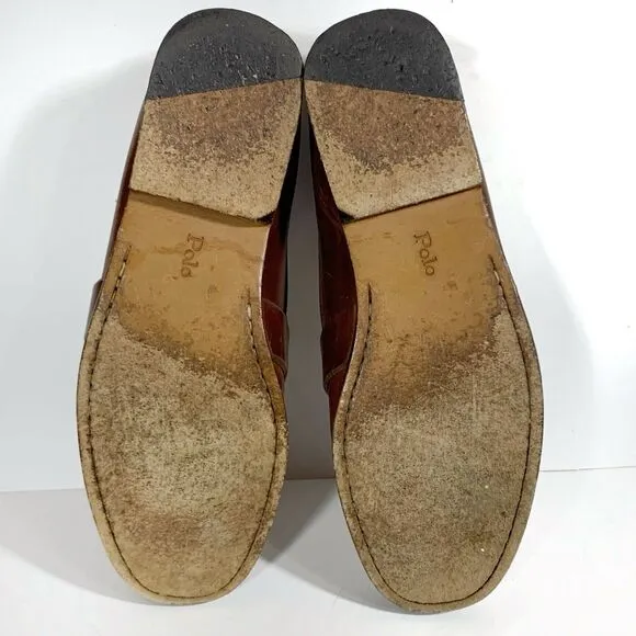 Polo Ralph Lauren Vintage Penny Loafers Mens Size 9D Made In Brazil