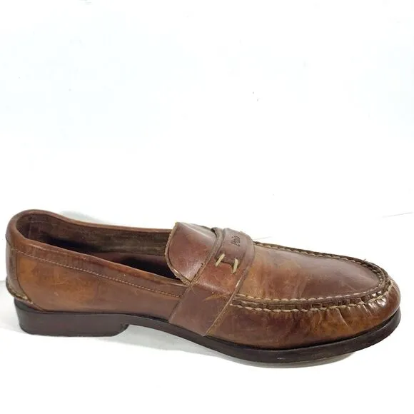 Polo Ralph Lauren Vintage Penny Loafers Mens Size 9D Made In Brazil