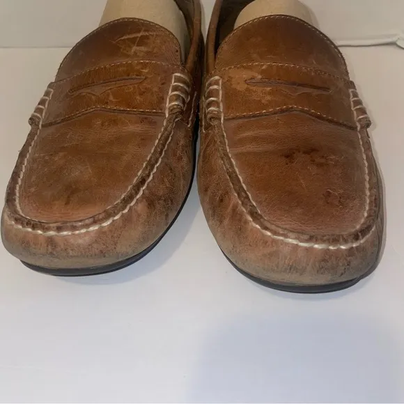 Polo Ralph Lauren Wes Brown Leather Penny Loafers Size 10.5