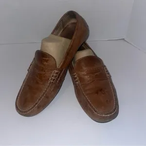 Polo Ralph Lauren Wes Brown Leather Penny Loafers Size 10.5
