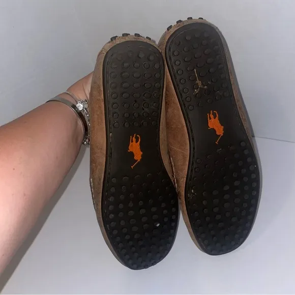 Polo Ralph Lauren Wes Brown Leather Penny Loafers Size 10.5