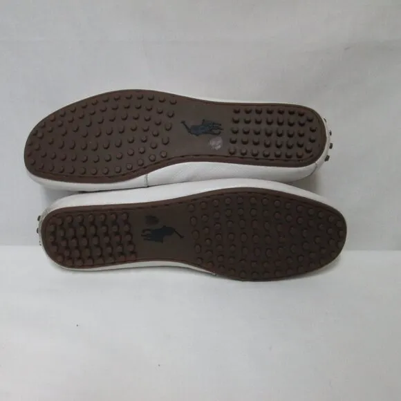 POLO Ralph Lauren Woodley Leather driving shoes loafers white Men Size Sz 11 M