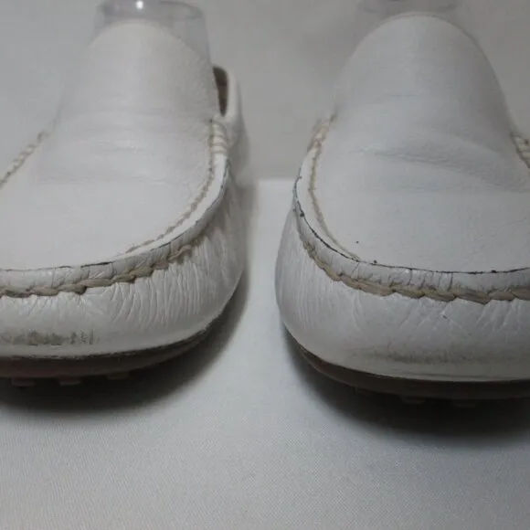 POLO Ralph Lauren Woodley Leather driving shoes loafers white Men Size Sz 11 M