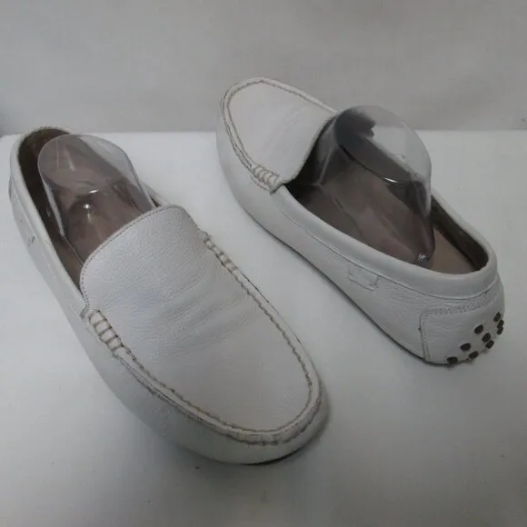 POLO Ralph Lauren Woodley Leather driving shoes loafers white Men Size Sz 11 M