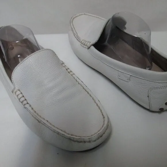 POLO Ralph Lauren Woodley Leather driving shoes loafers white Men Size Sz 11 M