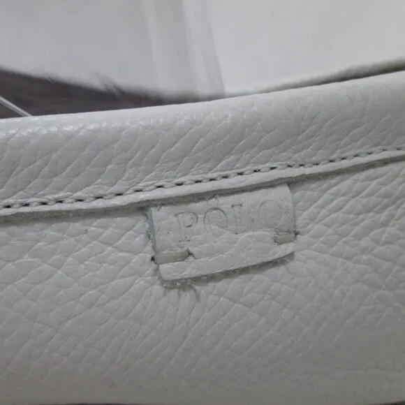 POLO Ralph Lauren Woodley Leather driving shoes loafers white Men Size Sz 11 M