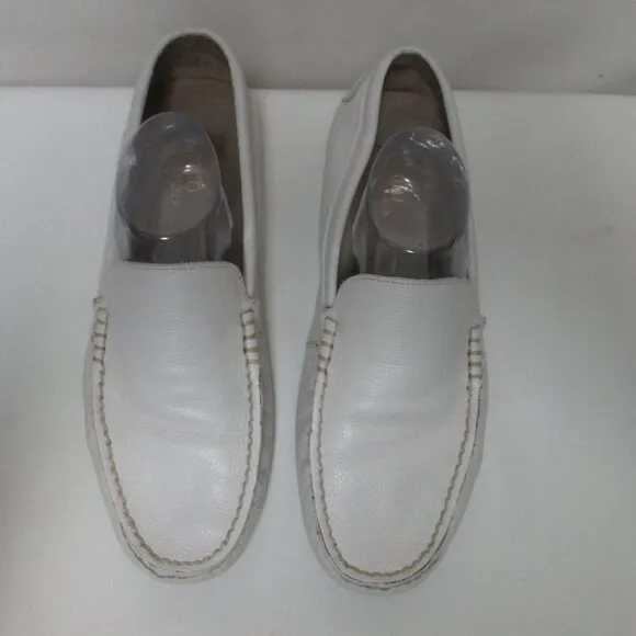 POLO Ralph Lauren Woodley Leather driving shoes loafers white Men Size Sz 11 M