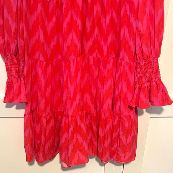 Pomander Place Women's Hot Pink Ikat Kenzo Dress in Size M