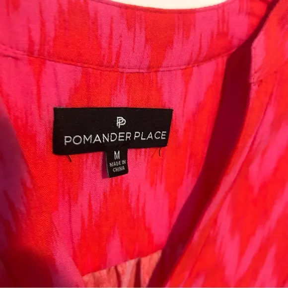 Pomander Place Women's Hot Pink Ikat Kenzo Dress in Size M