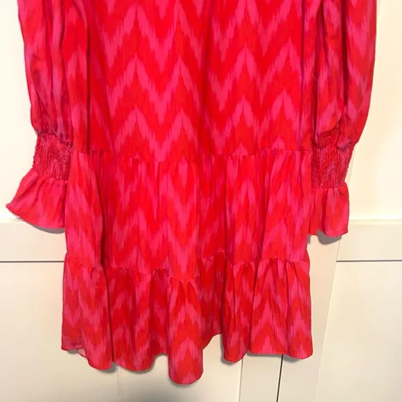 Pomander Place Women's Hot Pink Ikat Kenzo Dress in Size M