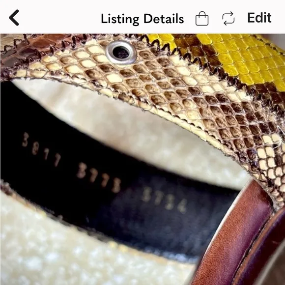 PRADA AUTHENTIC SNAKESKIN HEELS-RARE EXOTIC SZ 40 See shoe chart