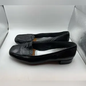 Prada black leather penny loafers women’s EU 37.5